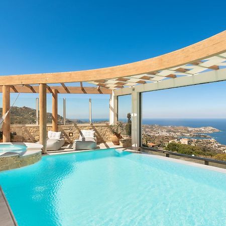Minimalist Mediterranean Blue Key Villa With Sea View & Infinity Heated Pool Agia Pelagia Dış mekan fotoğraf