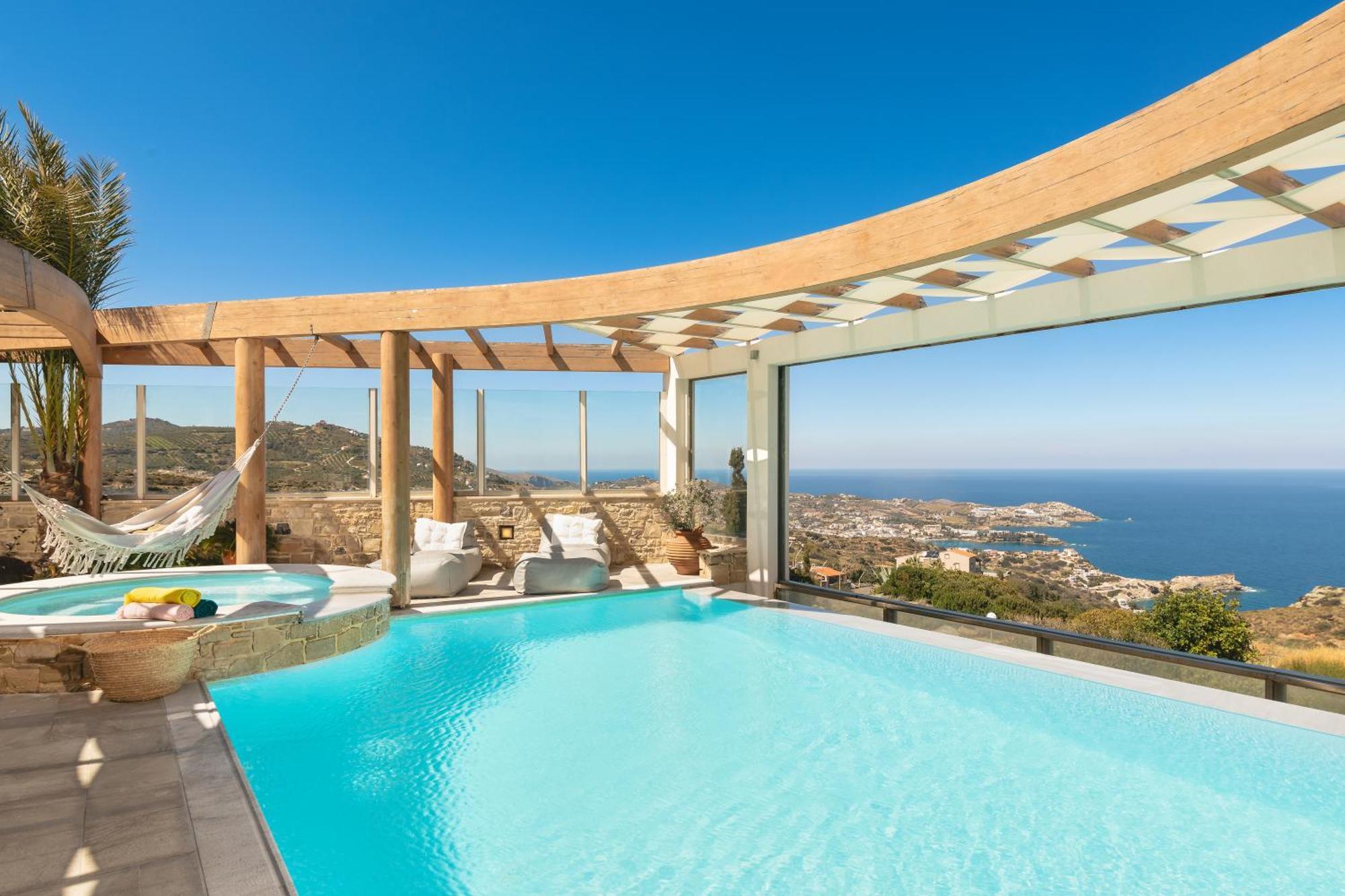 Minimalist Mediterranean Blue Key Villa With Sea View & Infinity Heated Pool Agia Pelagia Dış mekan fotoğraf