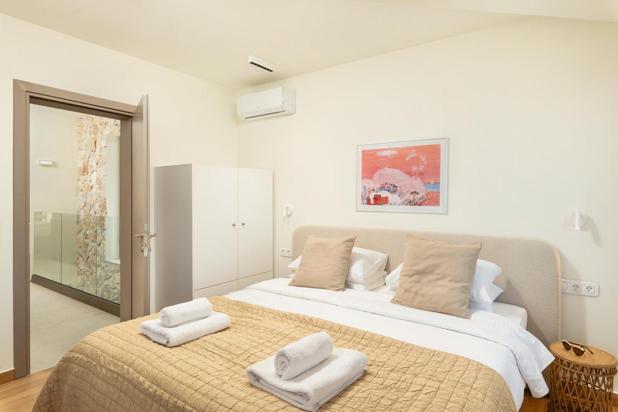 Minimalist Mediterranean Blue Key Villa With Sea View & Infinity Heated Pool Agia Pelagia Dış mekan fotoğraf