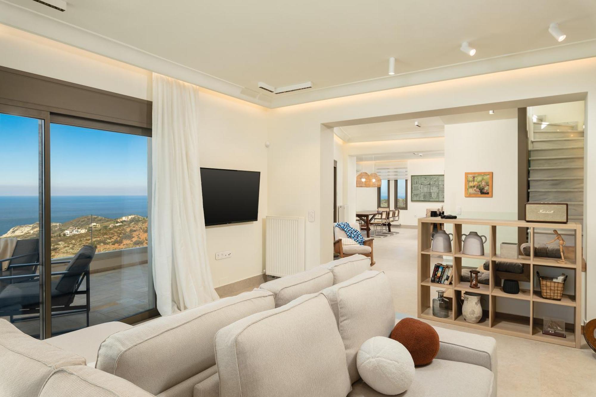 Minimalist Mediterranean Blue Key Villa With Sea View & Infinity Heated Pool Agia Pelagia Dış mekan fotoğraf