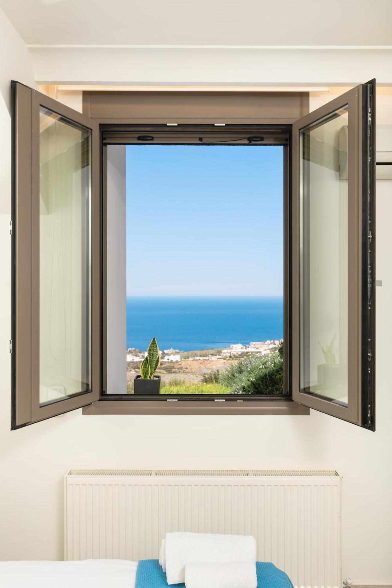 Minimalist Mediterranean Blue Key Villa With Sea View & Infinity Heated Pool Agia Pelagia Dış mekan fotoğraf