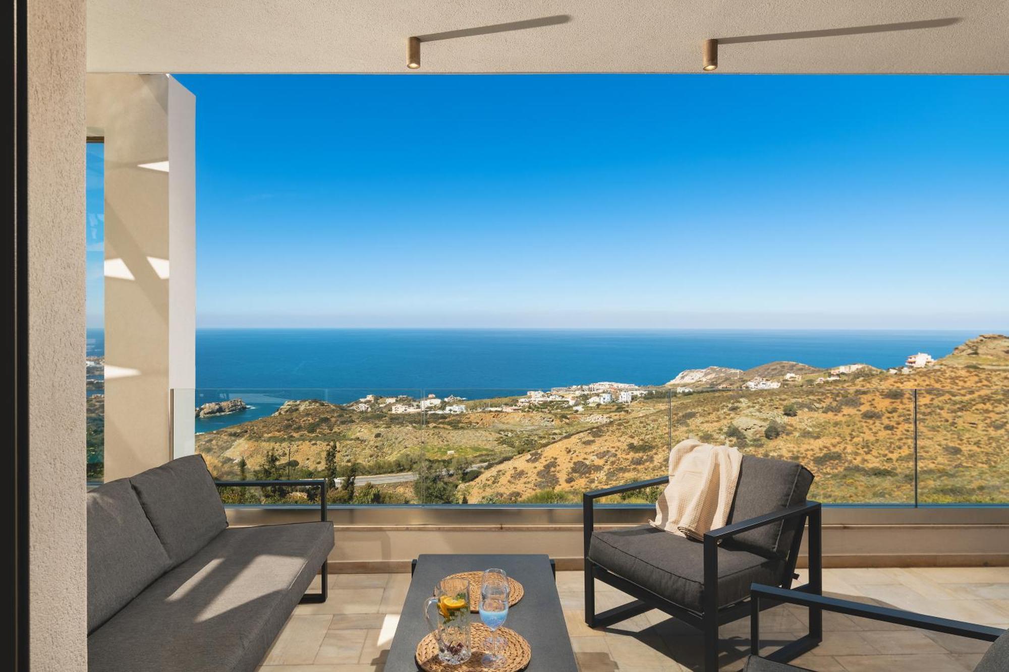 Minimalist Mediterranean Blue Key Villa With Sea View & Infinity Heated Pool Agia Pelagia Dış mekan fotoğraf