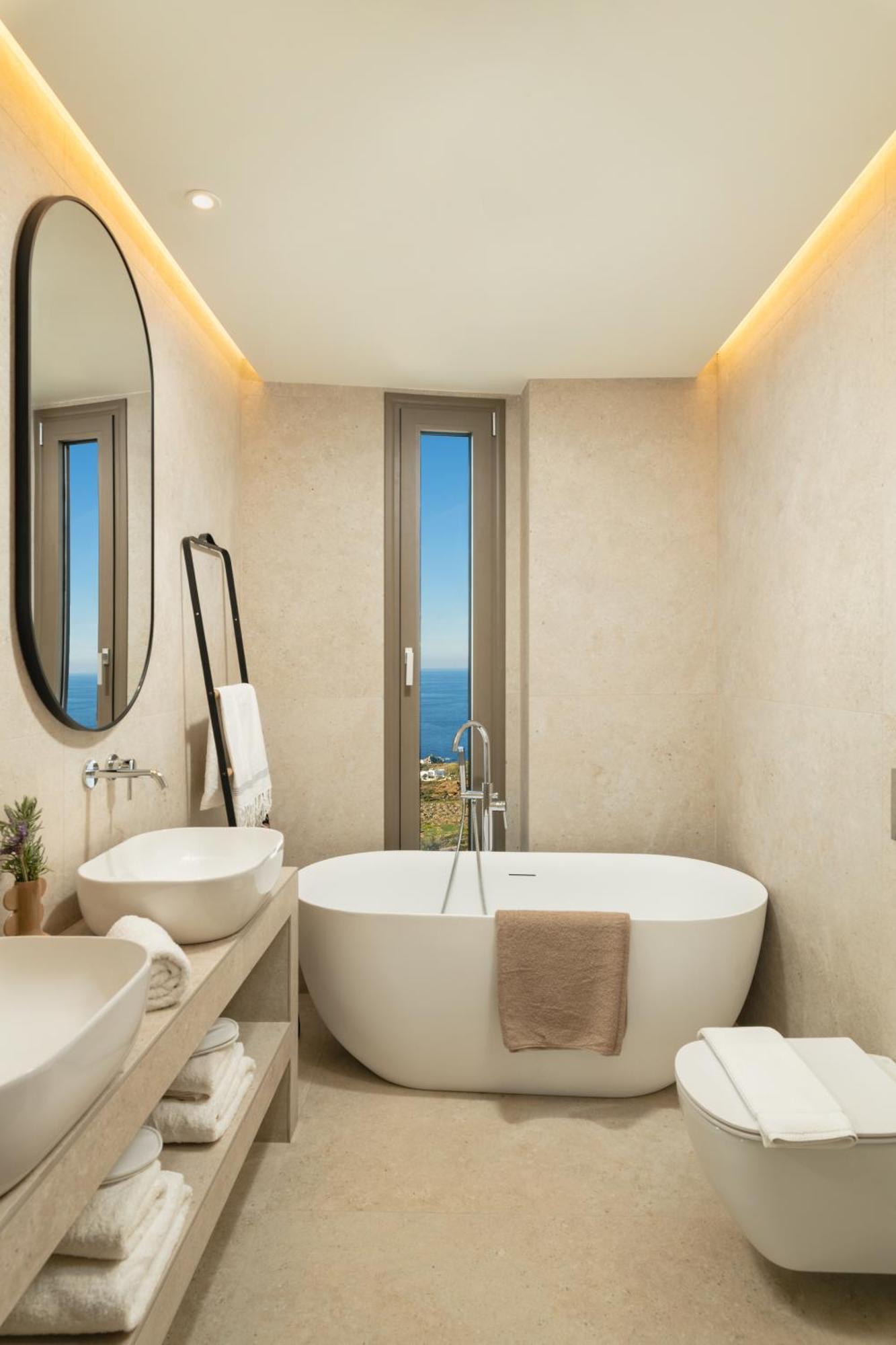 Minimalist Mediterranean Blue Key Villa With Sea View & Infinity Heated Pool Agia Pelagia Dış mekan fotoğraf